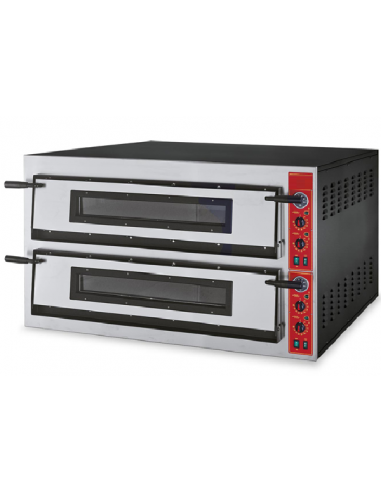 Horno de pizza eléctrico para 9+9 pizzas - cm 137 x 121 x 75 h