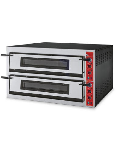 Horno de pizza eléctrico para 6+6 pizzas - cm 137 x 85 x 75 h