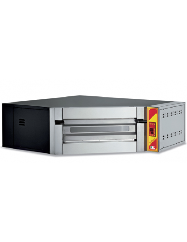 Horno de pizza eléctrico para 7 pizzas - cm 68 x 89 x 74 x 136 x 143 x 45 h