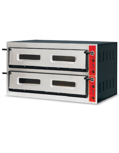 Horno de pizza eléctrico con 3 +3 bandejas - cm 154,5 x 83 x 83,5 h