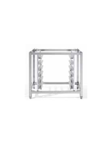 Supporto per forno - Struttura in acciaio inox - Fornito di kit di montaggio - Dimensioni cm92 x 62 x 70 h