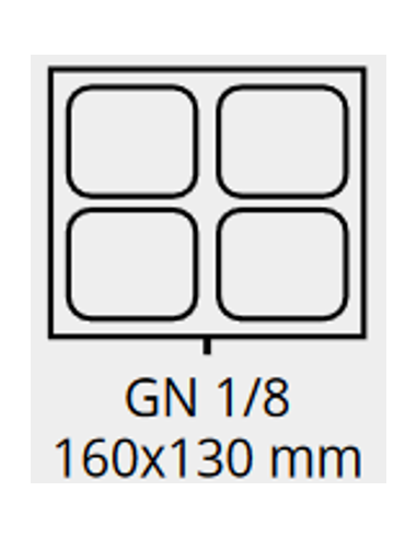 Stampo 16 x 13 cm - GN 1/8 - Impronte n°4