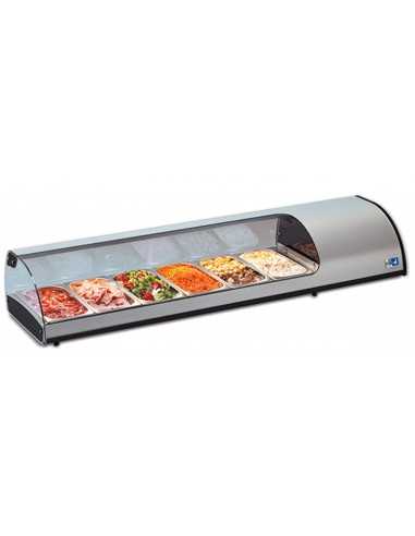 Vitrina refrigerada - N. 4 besos GN 1/3 - cm 108.5 x 38 x 25.5 h