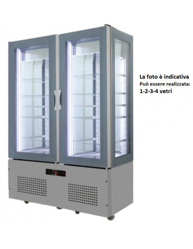 Vitrina refrigerada - Capacidad 900 lt - cm 125 x 66 x 196 h