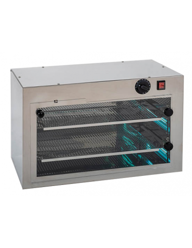 UV-C sterilizer for objects with 2 shelves