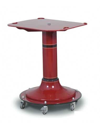 Piedistallo - Painted aluminium frame - Shaped plate with recesses for feet block - Mobile with piv wheels