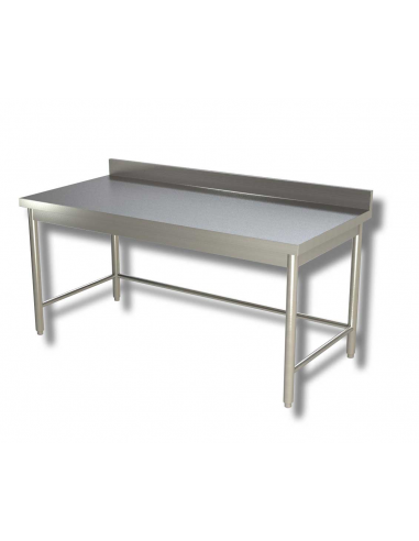 Table per day AISI 430 - Depth 70 - Round legs - Alzatina