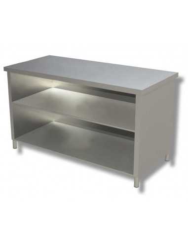 Table with shelf AISI 430 - Depth 60