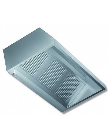 Wall hood without motor - Depth 110 - From 120 to 300 cm - Stainless steel AISI 430