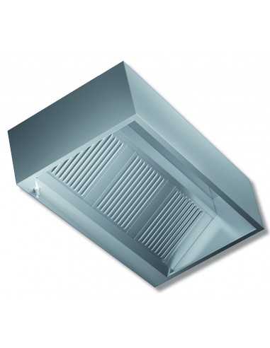 Cubic hood without a motor - Depth 140 - From 120 to 280 cm - Steel AISI 430