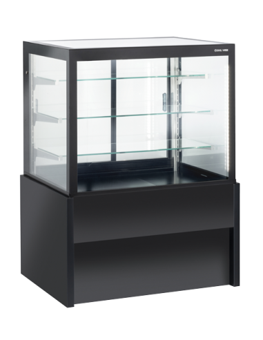 Vitrina refrigerada - Negro - Estático - Puertas deslizantes - Capacidad 280 Lt- Temperatura +2°/+6°C - cm 100 x 78 x 138h