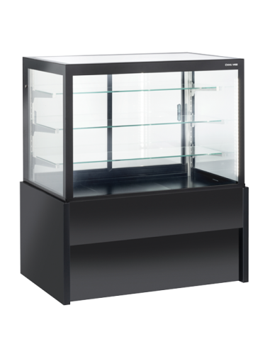 Vitrina refrigerada - Negro - Estático - Puertas deslizantes - Capacidad 342 Lt..- Temperatura +2°/+6°C - cm 120 x 78 x 138h