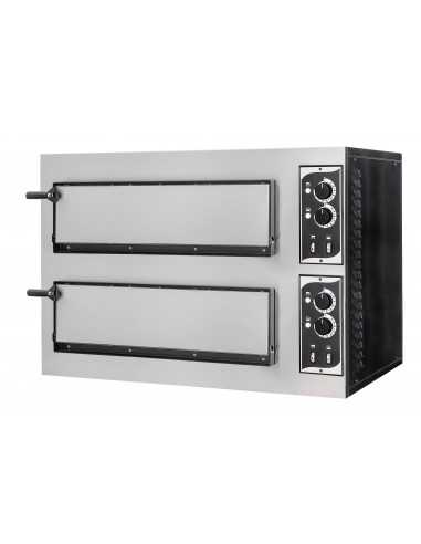 Horno de pizza eléctrico para 1+1 pizzas -cm 91,5 x 69 x 62,5 h