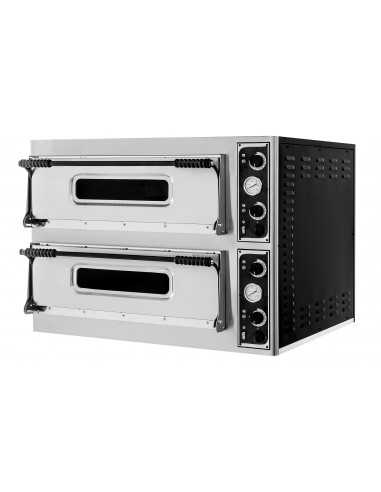 Horno eléctrico para pizzas para 6+6 pizzas - Parte superior e inferior refractario