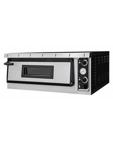 Electric oven 4 pizzas - Entirely refractory - cm 72 x 72 x 14 h