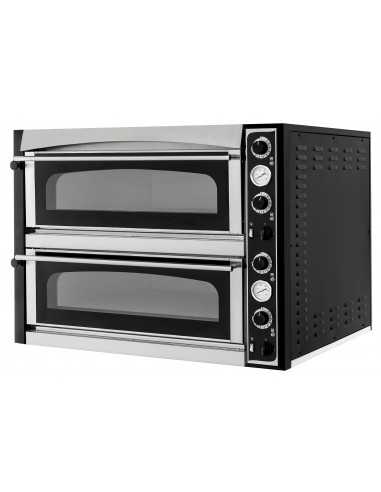 Forno elettrico 4+4 pizze - Camera tutta refrattaria - cm 100 X 94 X 74,5 h