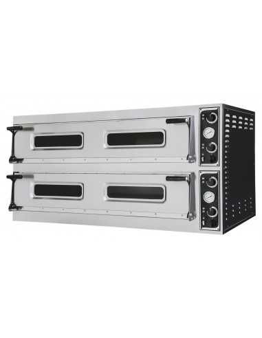 Horno eléctrico - mecánico - N°6+6 pizzas Ø 40 - cm 150 x 108 x 74