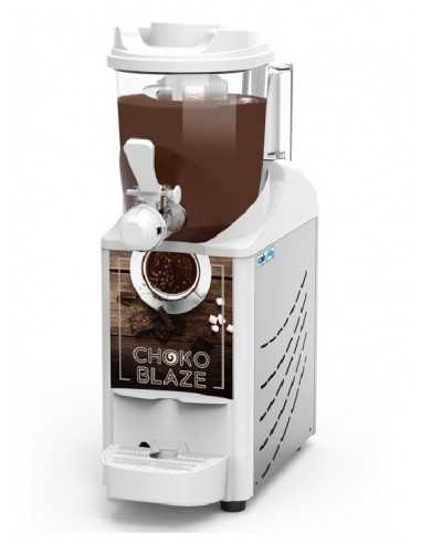 Chocolate maker with 2-liter capacity and bain-marie heating system