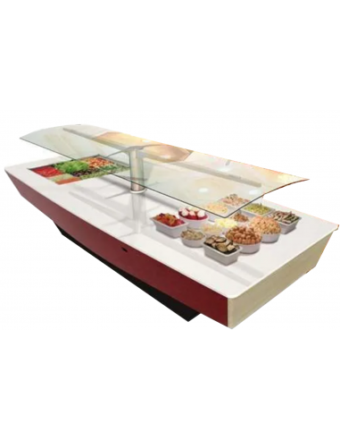 Isola espositiva buffet - cm 438 x 154 x 133 h