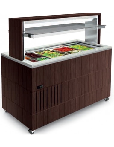 Espositore buffet bagnomaria - cm 212 x 73 x 153 h