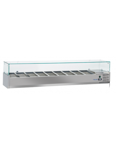 Ingredient display case 9 x GN1/3  - Glass