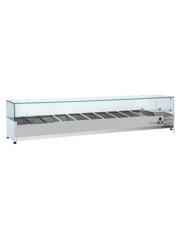 Ingredient display case 10 x GN1/3 - Glass