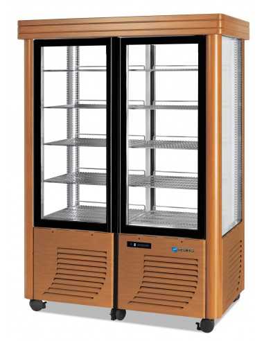 Refrigerated display case 800 liter ventilated - Positive temperature - Rectangular shelves