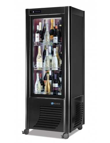 Wine display case for 72 bottles - Temperature +4 +15 °C - Ventilated