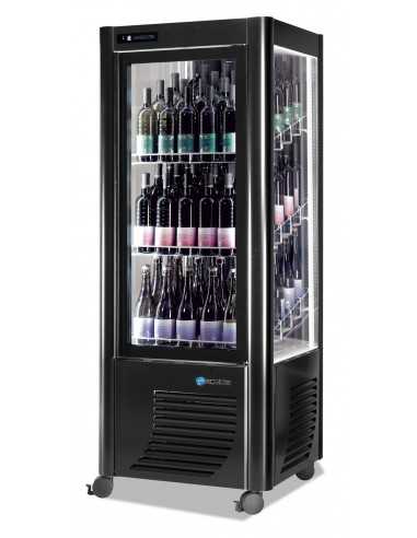 Wine display case for 72 bottles with temperature +4 +15 °C - Ventilated