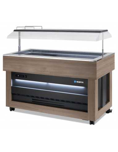 Expositor buffet con apertura eléctrica - Estático - cm 148 x 72 x 127 h