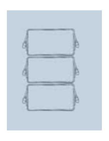 Combination n°3 baskets - Dimensions 3 x cm 16 x 29 x 21.5 h