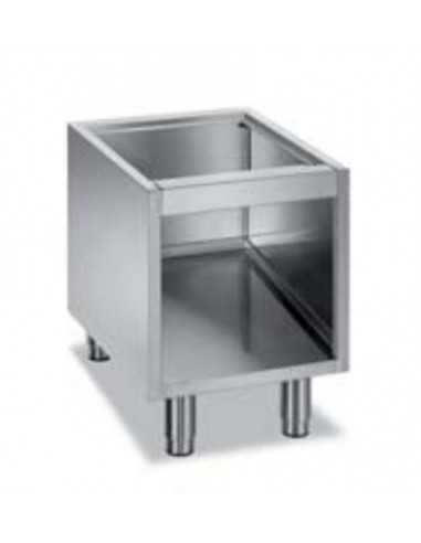 Locked base - Open without doors - With back technical space - Acciaio inox AISI 304 thickness 1.5 mm - Dimensions cm 40