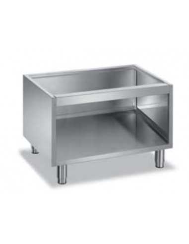 Locked base - Open without doors - With back technical space - Acciaio inox AISI 304 thickness 1.5 mm - Dimensions cm 70