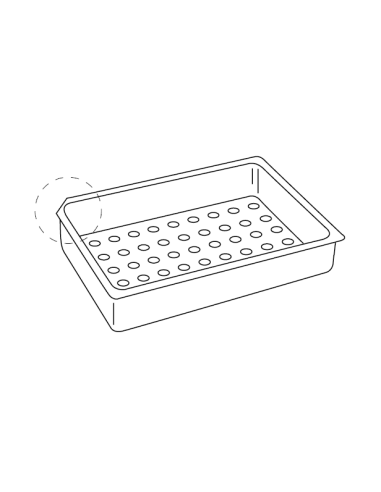 Bacinella tagliata con griglia GN 1/2