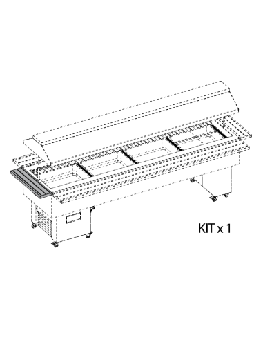 Soporte corto de acero inoxidable 75 cm