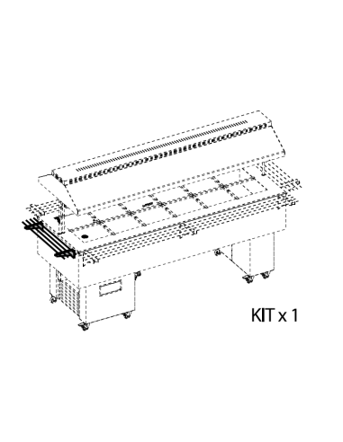 Soporte de placa de acero inoxidable tubo corto 75 cm