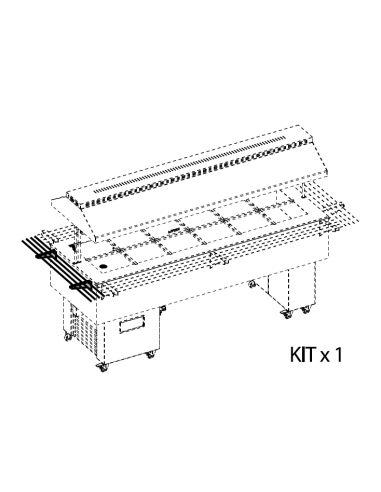 Soporte de placa de acero inoxidable 124 cm