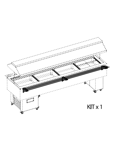 Portapiatti inox lungo a tubo