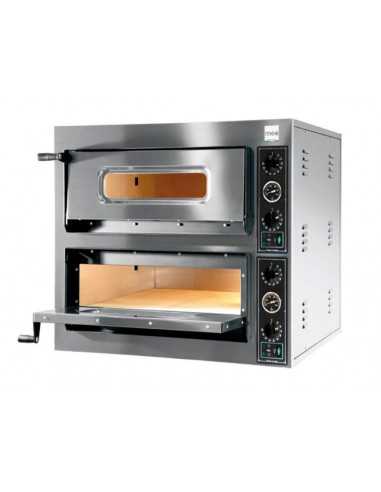 Forno pizza elettrico per 4+4 pizze - cm 90 x 78.5 x 75 h