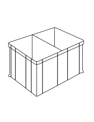 Juego completo de cajones 12+1 en ABS - 12 x cm 51.5x 31 x 17.5 + 1 x cm 59.8 x 37 x 19