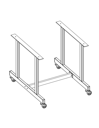 Wheel trolley with and without brake