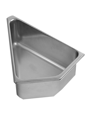 Contenitore - Triangolare - Acciaio inox - Capacità 4 lt - cm 33 x 12 h