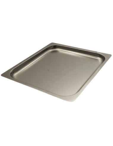 Teglia - Piano Bordo - Acciaio inox AISI 304 - Gastronorm 2/3 - Dimensiones cm 34.5 x 32.5 x 6.5 h