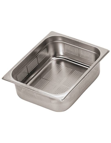 Contenitore - Acciaio inox - Forato - Gastronorm 1/2 H 4