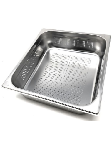 Contenitore - Acciaio inox - Forato - Gastronorm 2/3 H 20