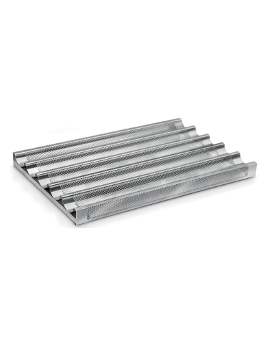 Drilled aluminum frame - With traversine - 8 channels - cm 60 x 80 x 2 h