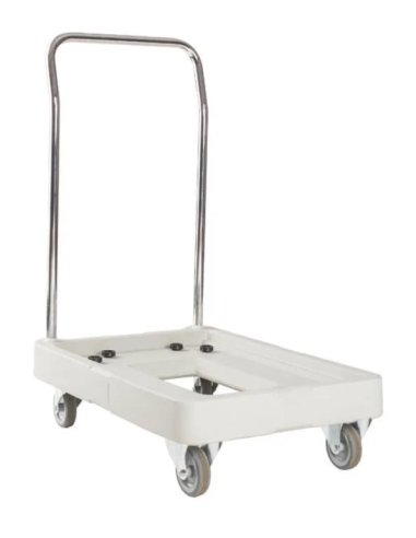 Polyethylene transport trolley chromed handle