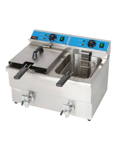 Electric fryer - Capacity lt 8+8 - cm 58 x 43.5 x 40.5 h