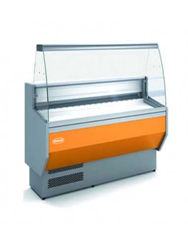 Food counter with curved glass - Static - cm 105.5 x 80 x 123 h