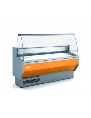 Food counter with curved glass - Static - cm 152.5 x 80 x 123 h